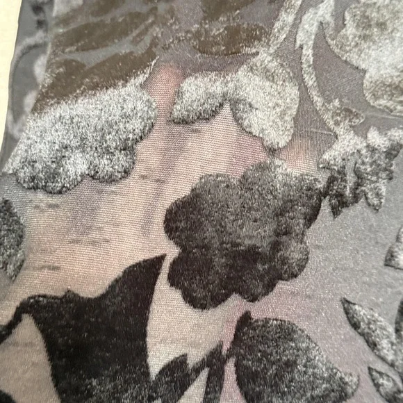 Vtg‎ Black Velvet Burnout Dress Womens 8 Sheer Mesh Y2K Whimsigoth Fairy Grunge - Picture 13 of 13